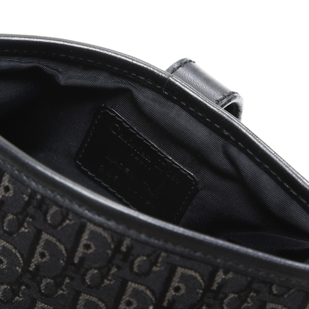 CHRISTIAN DIOR Black Canvas Trotter Shoulder Bag - Picture 10 of 12